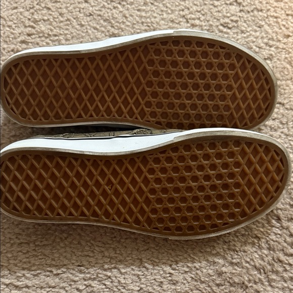 Vans Khaki Patterned Slip-On Loafers - Picture 2 of 2